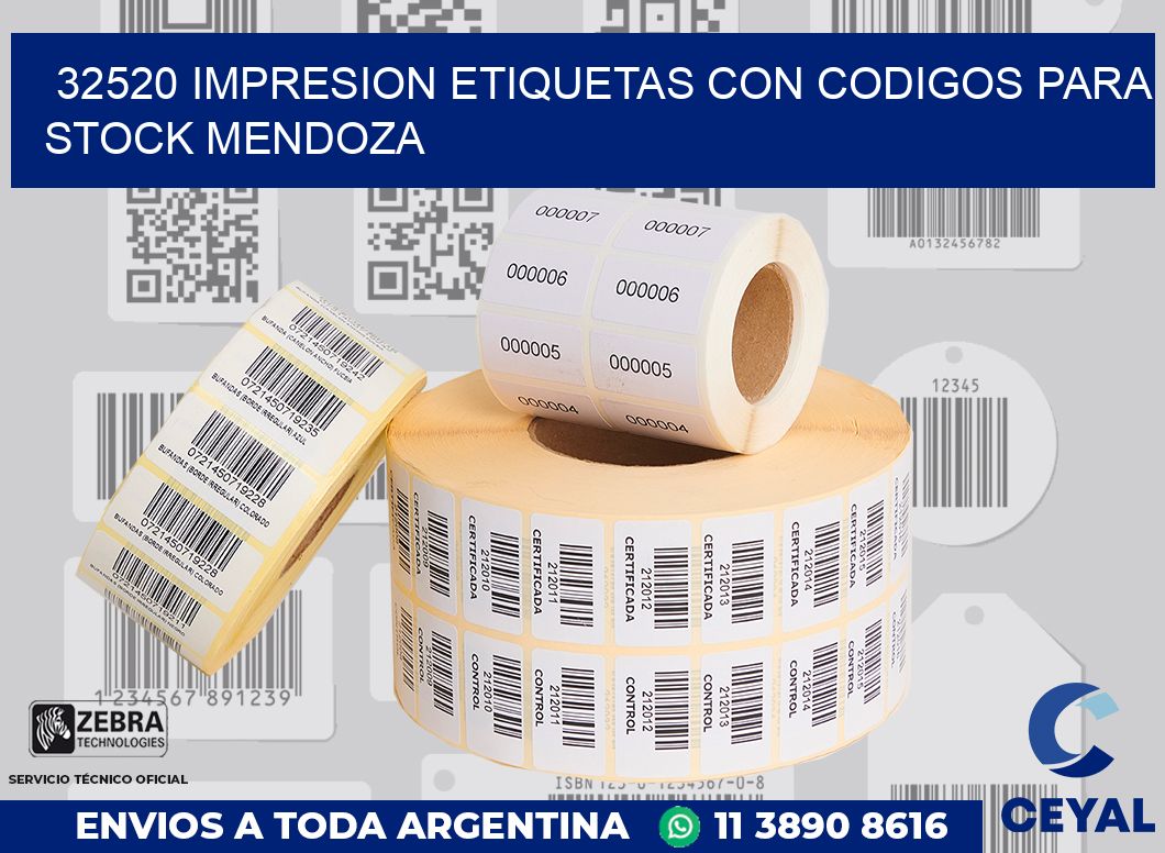 32520 IMPRESION ETIQUETAS CON CODIGOS PARA STOCK MENDOZA