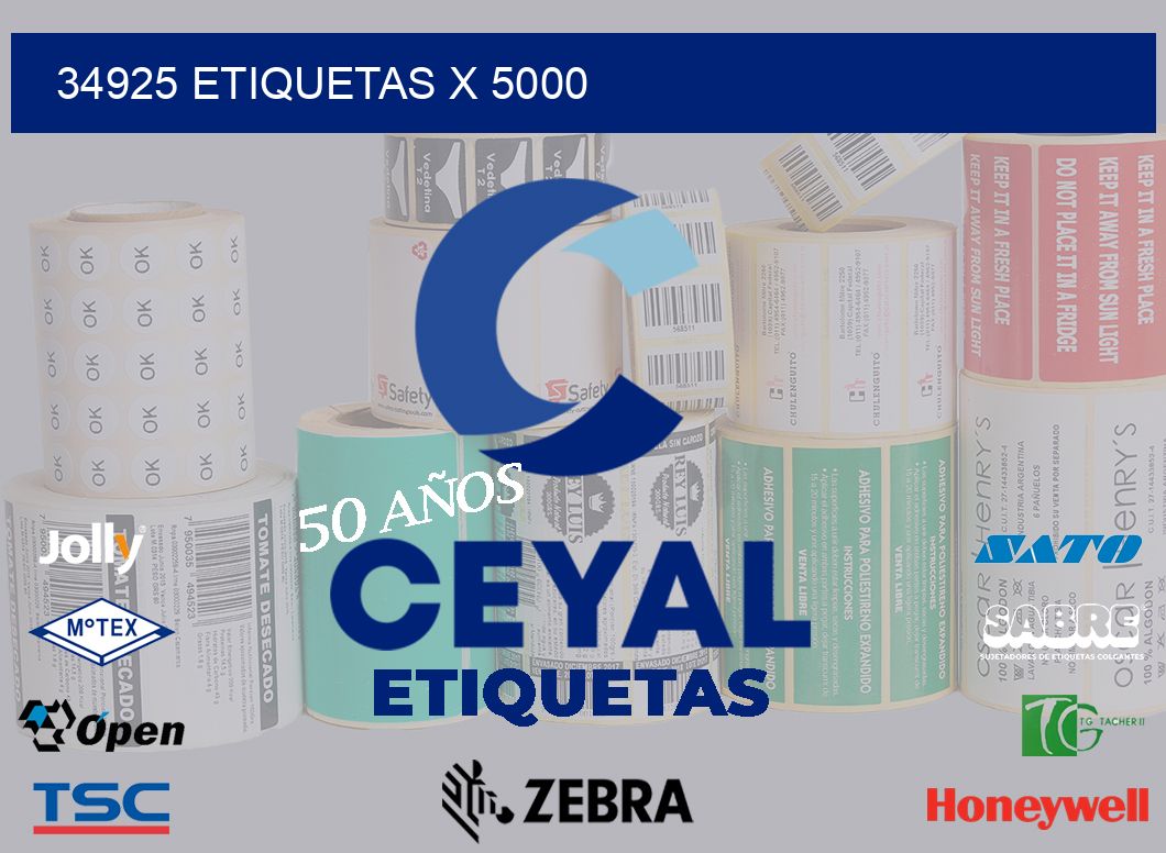 34925 Etiquetas x 5000