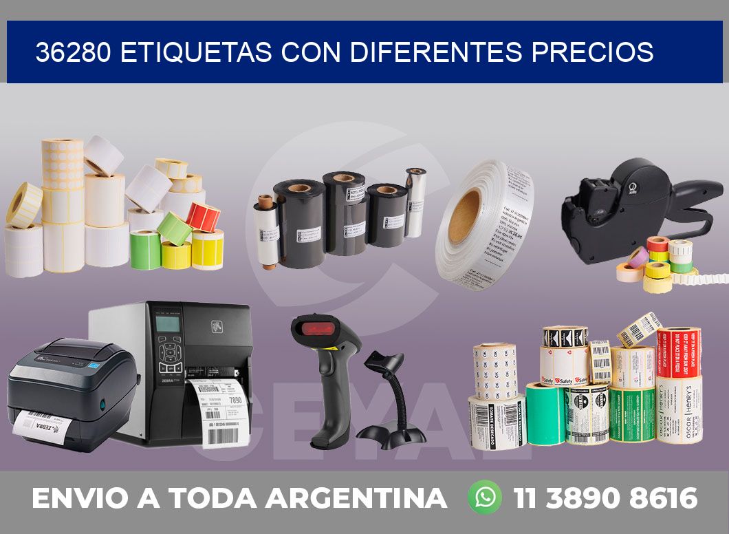 36280 ETIQUETAS CON DIFERENTES PRECIOS