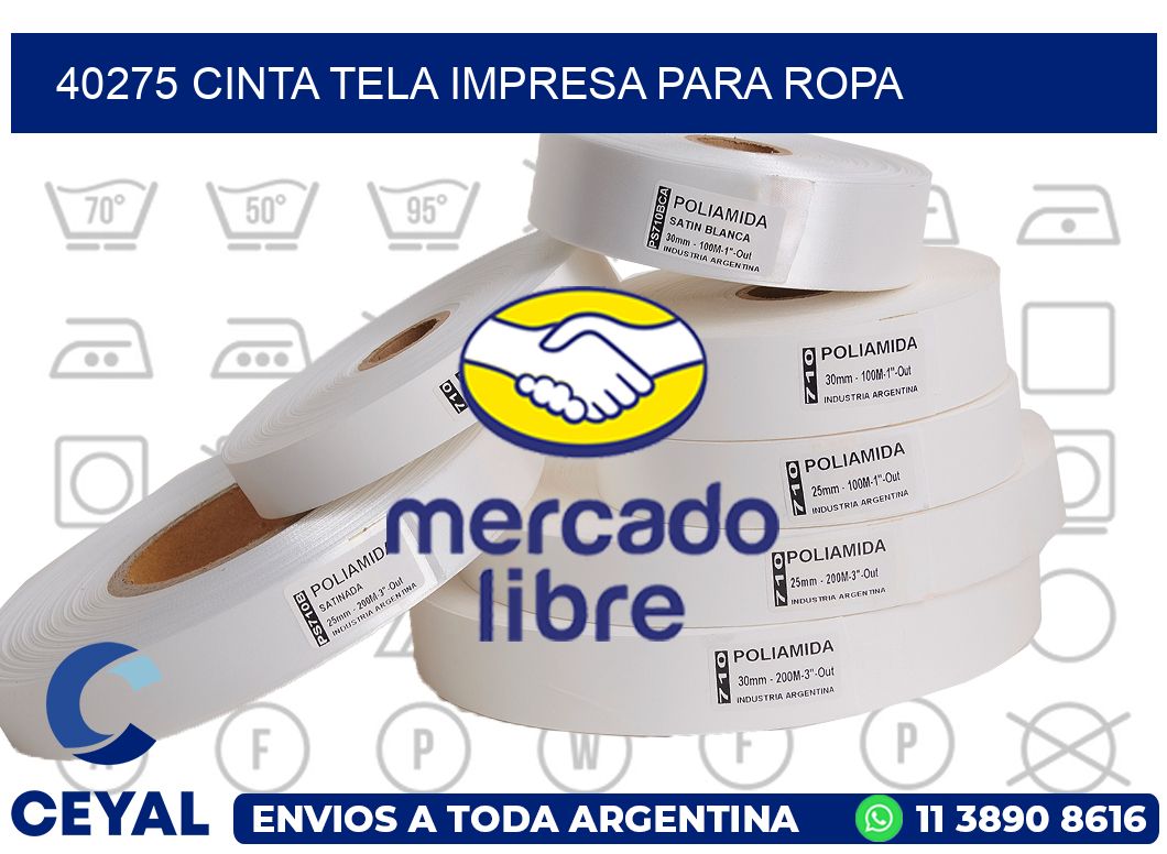 40275 CINTA TELA IMPRESA PARA ROPA