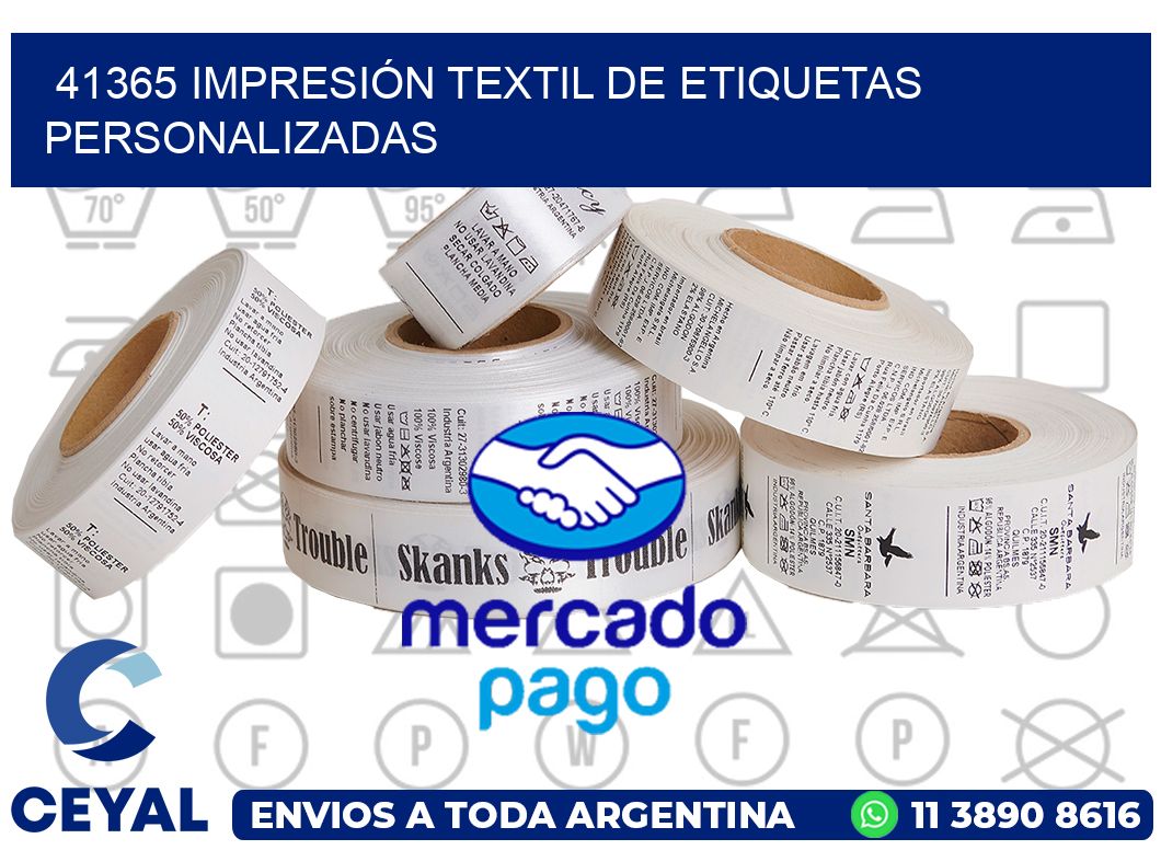 41365 IMPRESIÓN TEXTIL DE ETIQUETAS PERSONALIZADAS