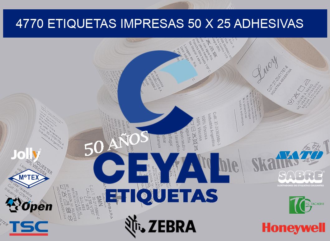 4770 ETIQUETAS IMPRESAS 50 X 25 ADHESIVAS