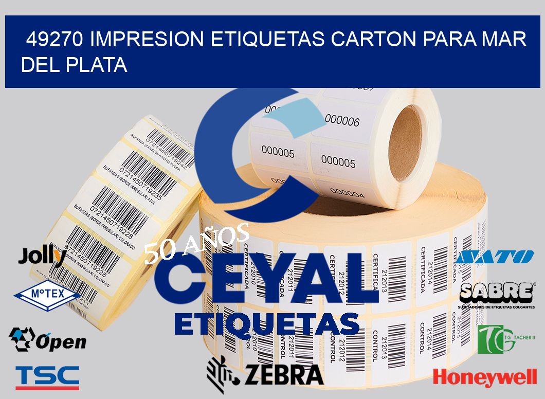 49270 IMPRESION ETIQUETAS CARTON PARA MAR DEL PLATA