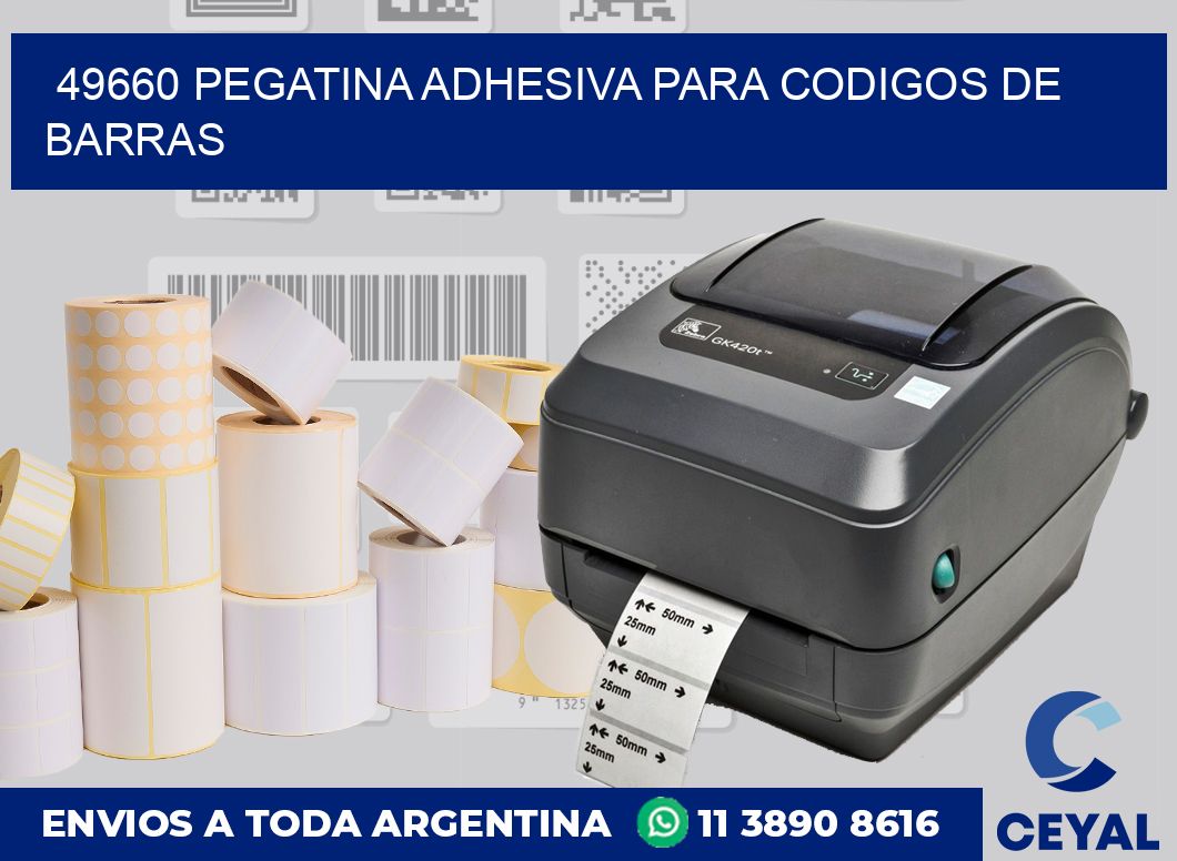 49660 PEGATINA ADHESIVA PARA CODIGOS DE BARRAS