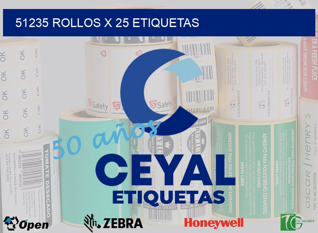 51235 Rollos x 25 etiquetas