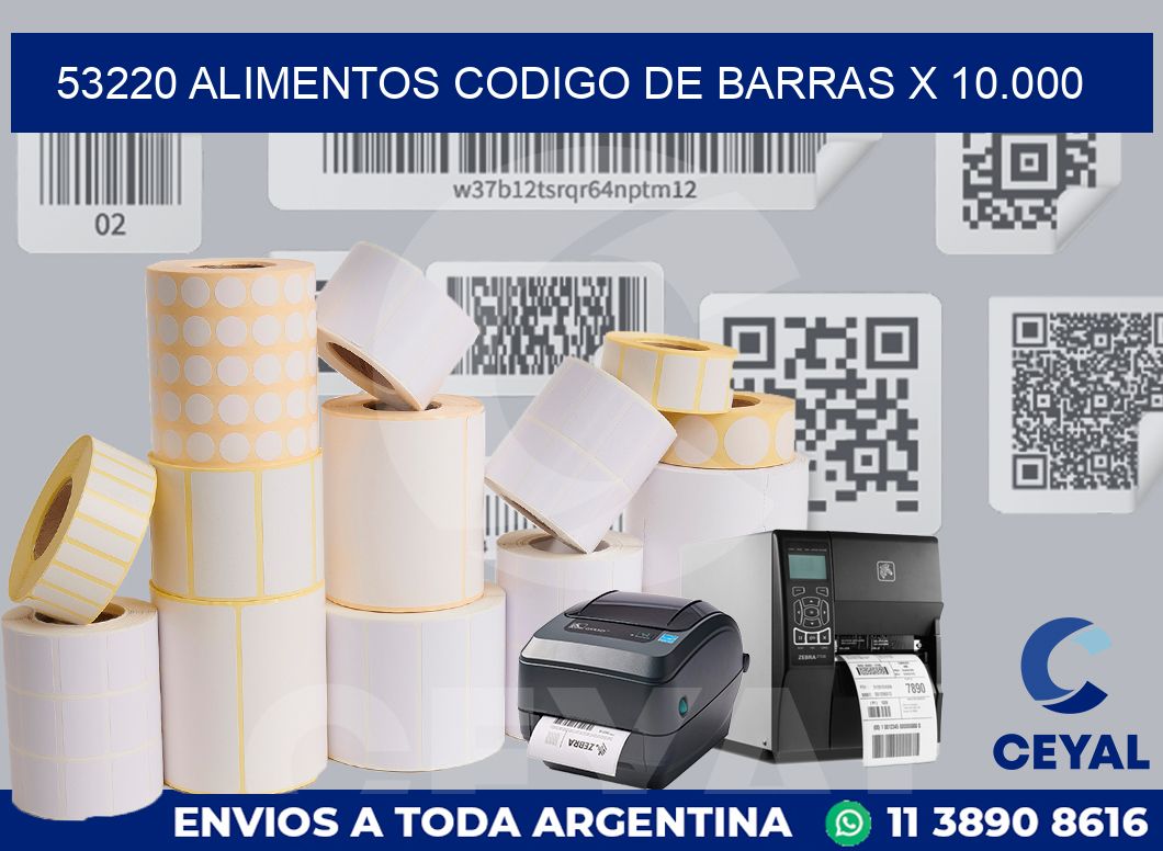 53220 alimentos codigo de barras x 10.000