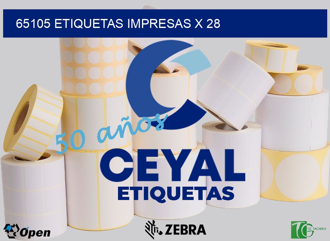 65105 Etiquetas impresas x 28