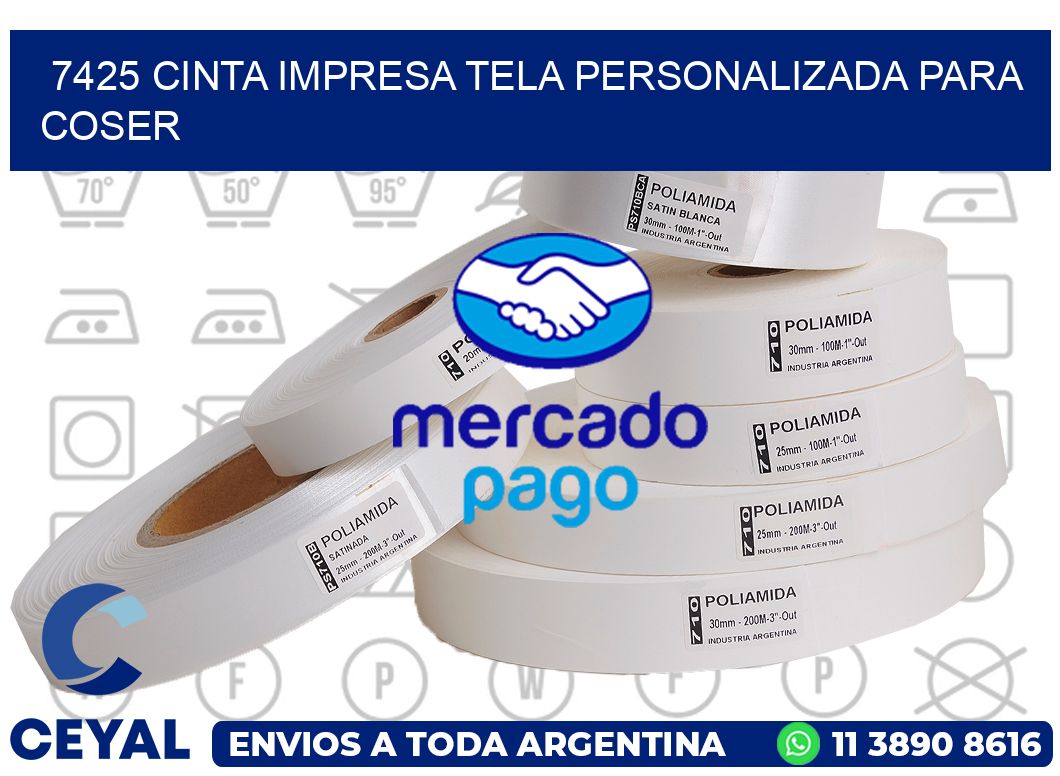 7425 CINTA IMPRESA TELA PERSONALIZADA PARA COSER