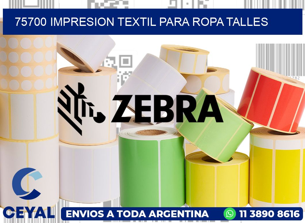 75700 IMPRESION TEXTIL PARA ROPA TALLES