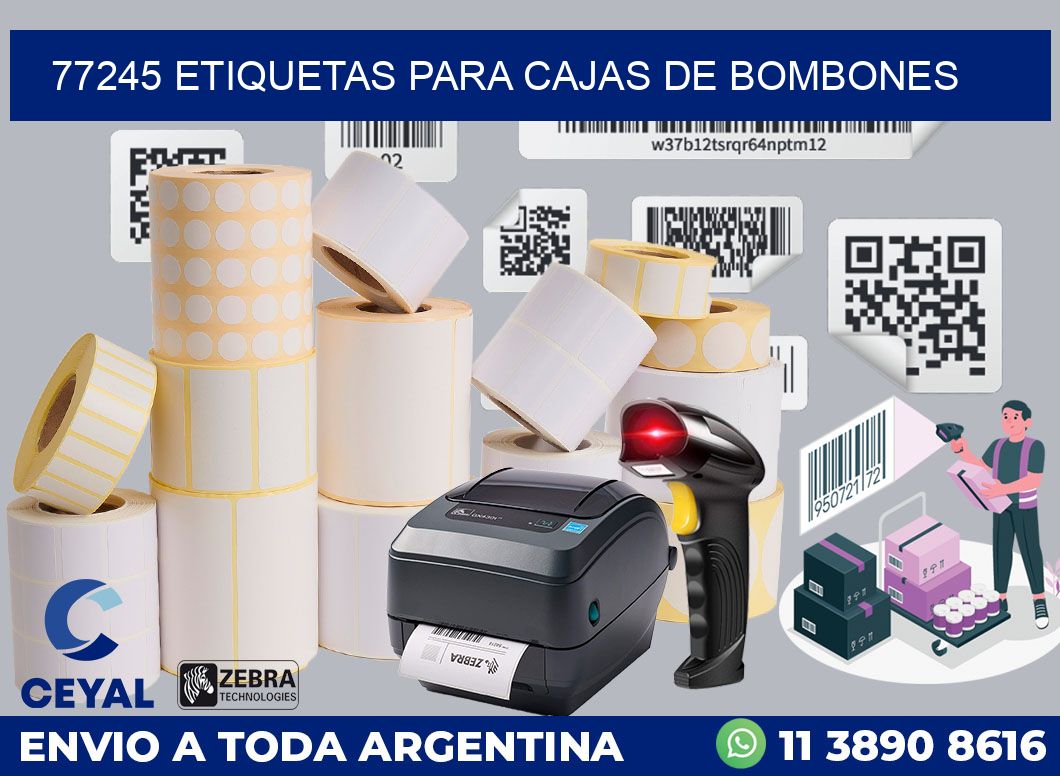 77245 ETIQUETAS PARA CAJAS DE BOMBONES