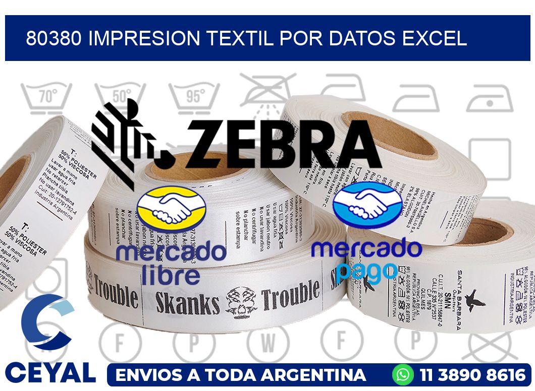 80380 IMPRESION TEXTIL POR DATOS EXCEL