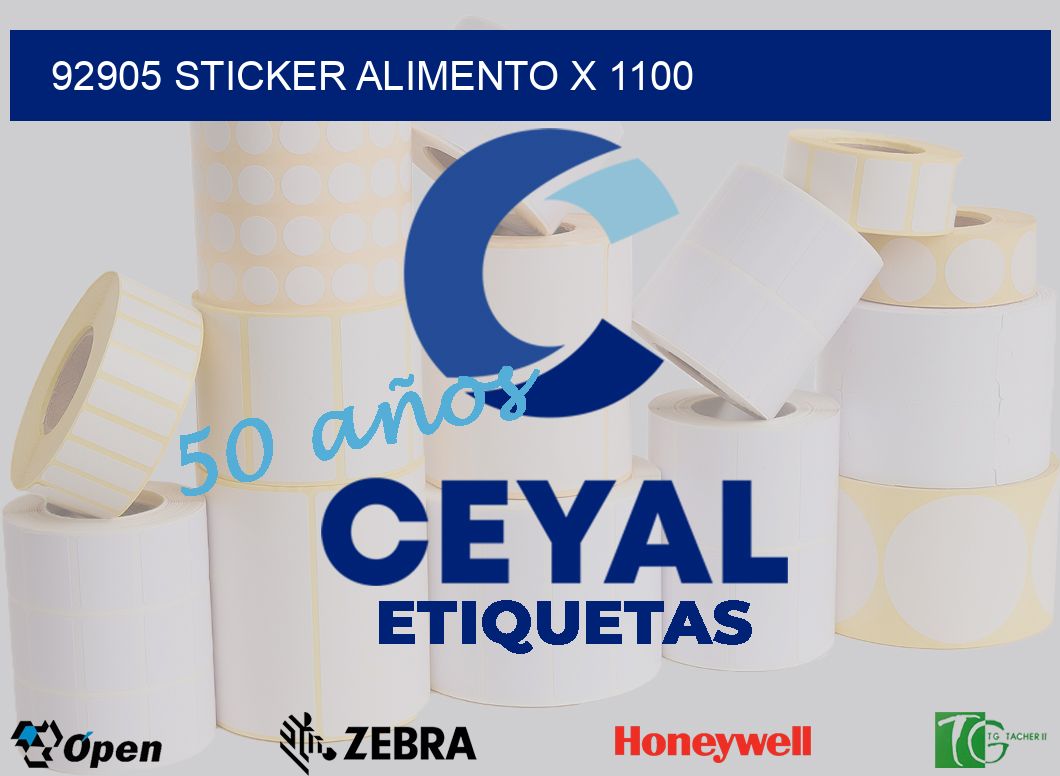 92905 sticker alimento x 1100