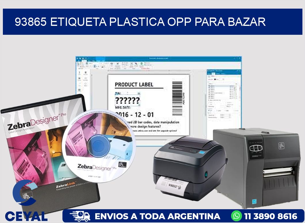 93865 ETIQUETA PLASTICA OPP PARA BAZAR