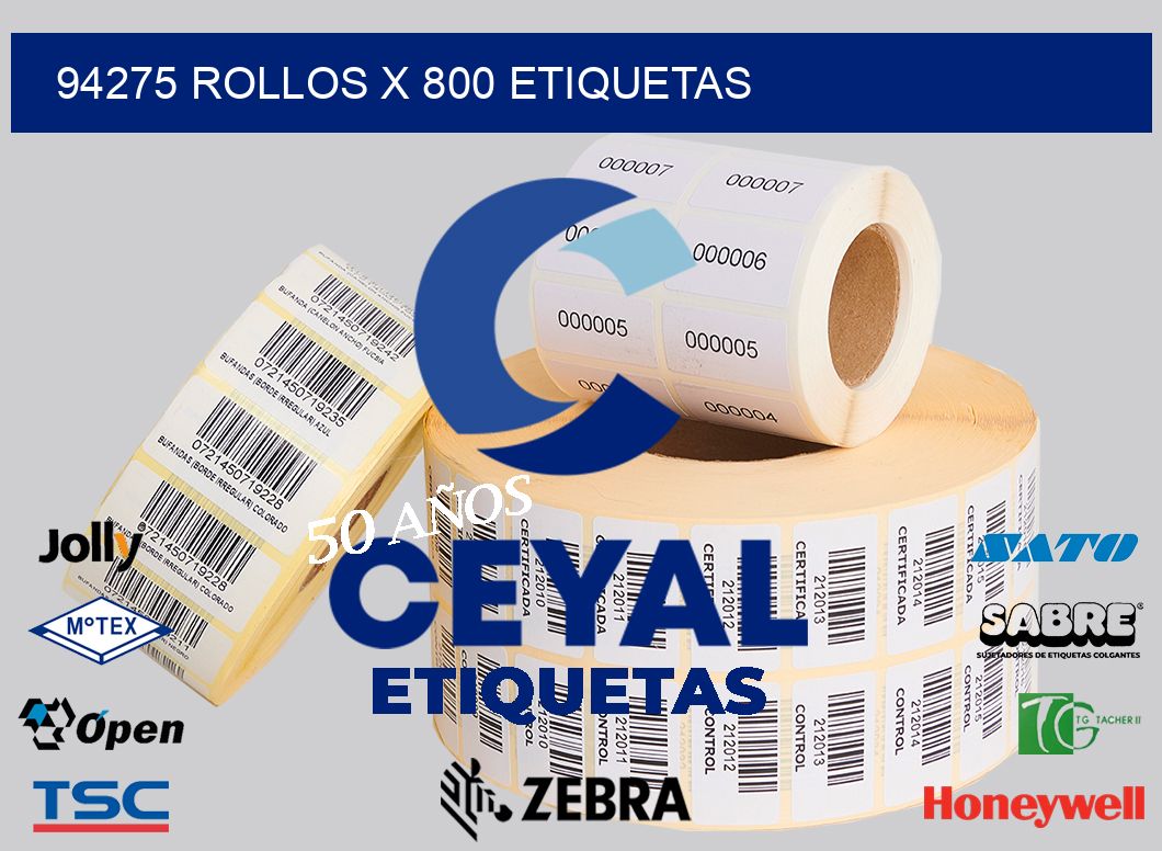 94275 Rollos x 800 etiquetas