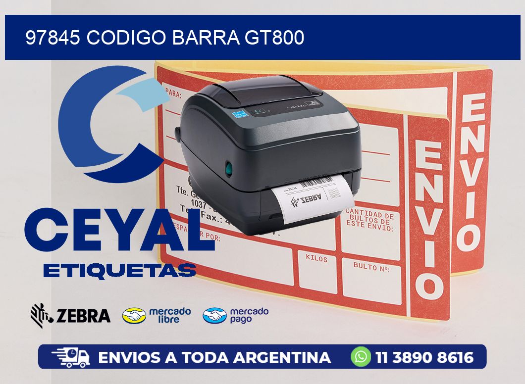 97845 CODIGO BARRA GT800