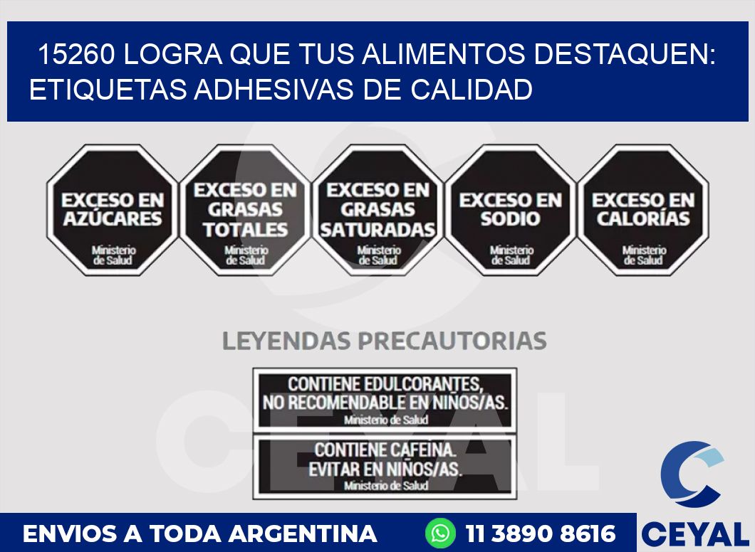 15260 LOGRA QUE TUS ALIMENTOS DESTAQUEN: ETIQUETAS ADHESIVAS DE CALIDAD