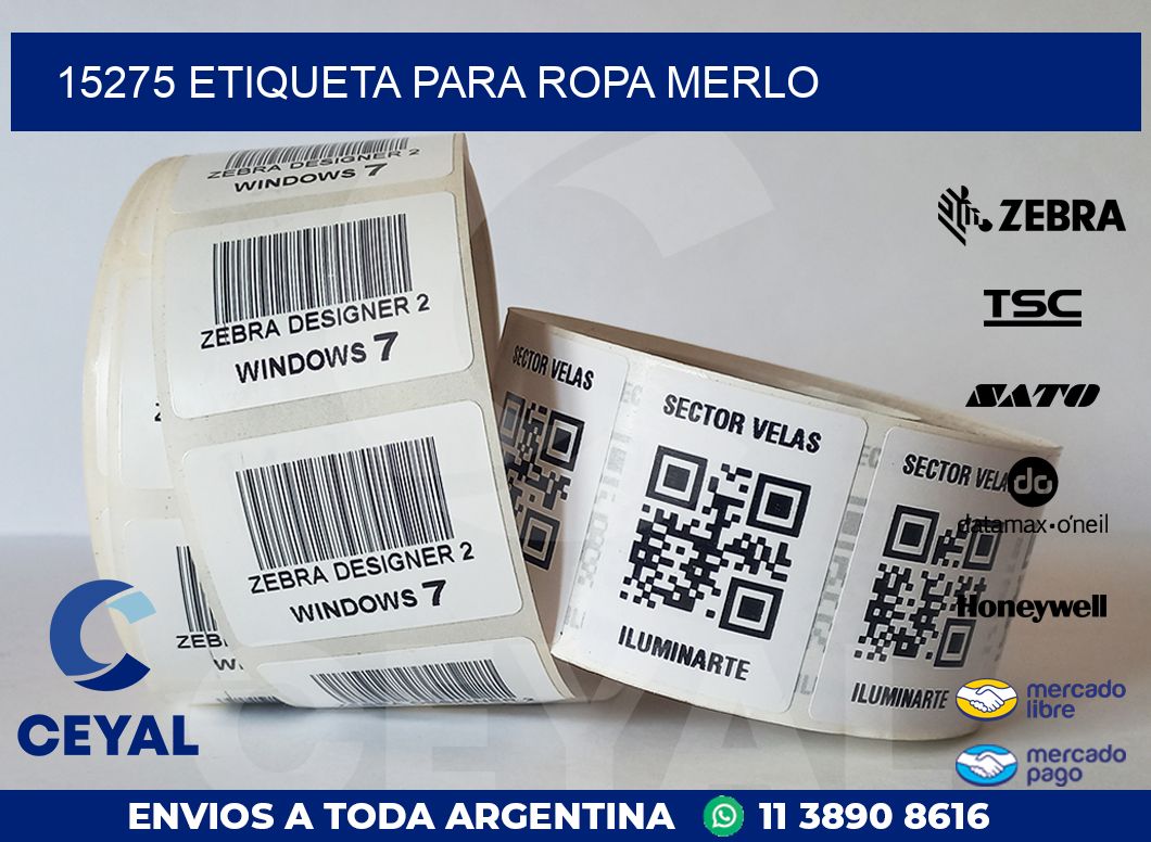 15275 ETIQUETA PARA ROPA MERLO