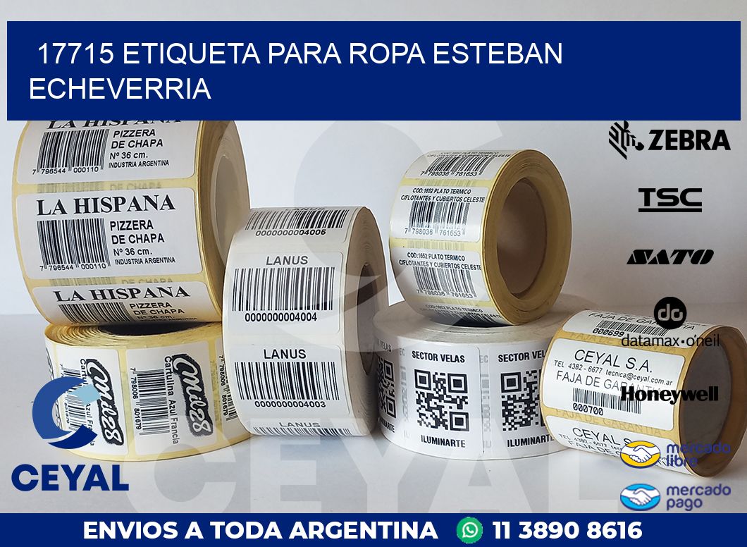 17715 ETIQUETA PARA ROPA ESTEBAN ECHEVERRIA