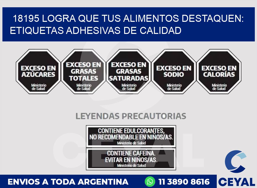 18195 LOGRA QUE TUS ALIMENTOS DESTAQUEN: ETIQUETAS ADHESIVAS DE CALIDAD