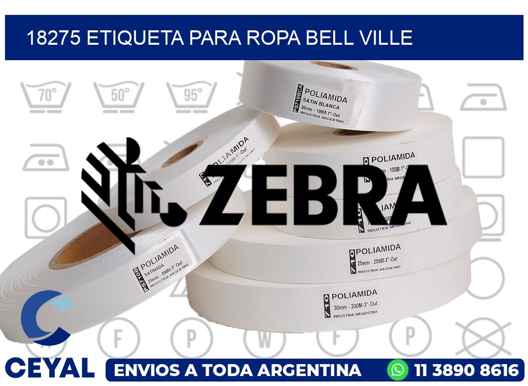 18275 ETIQUETA PARA ROPA BELL VILLE