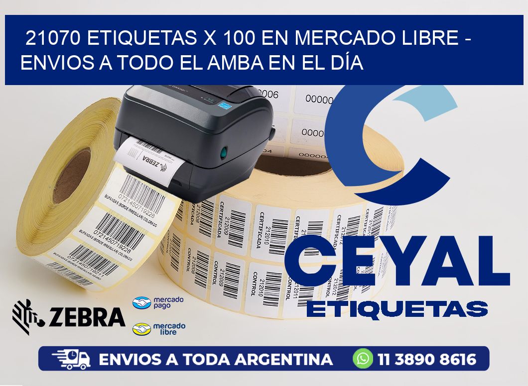 21070 ETIQUETAS X 100 EN MERCADO LIBRE - ENVIOS A TODO EL AMBA EN EL DÍA