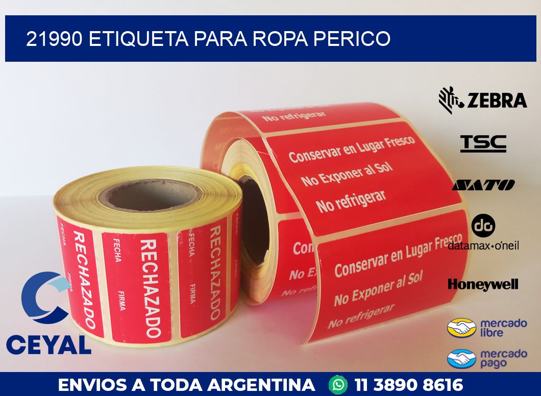 21990 ETIQUETA PARA ROPA PERICO