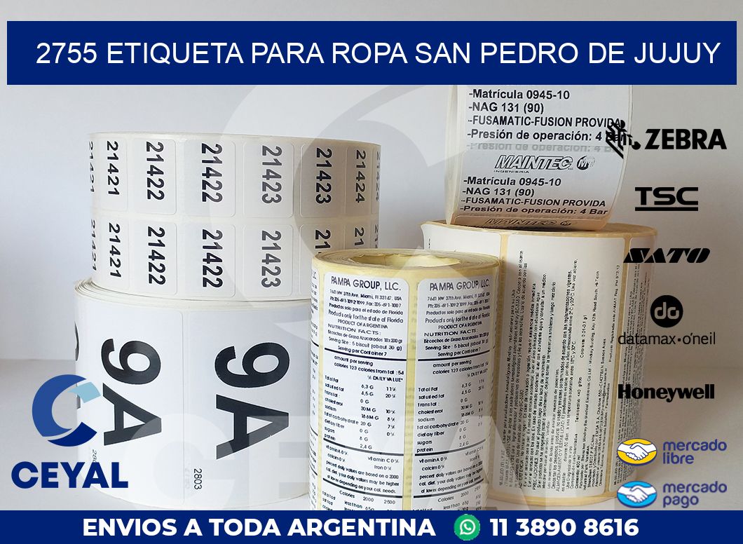 2755 ETIQUETA PARA ROPA SAN PEDRO DE JUJUY