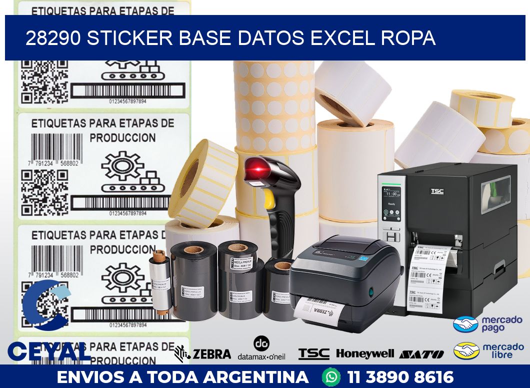 28290 sticker base datos excel ropa