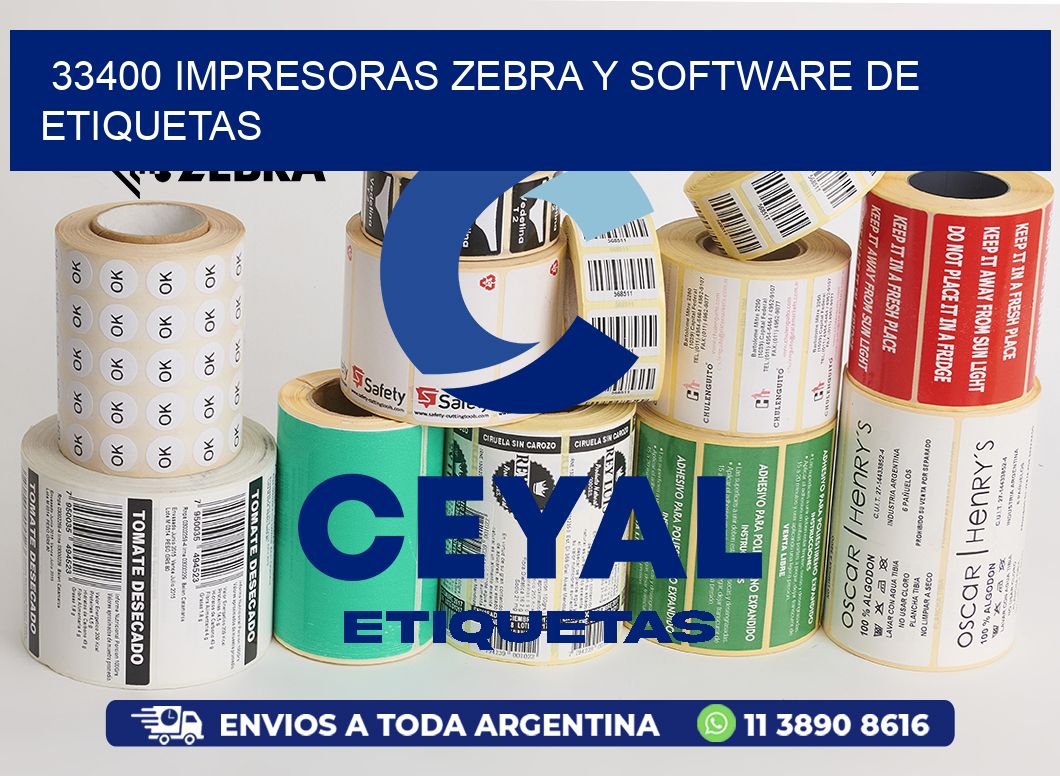 33400 Impresoras Zebra y Software de Etiquetas