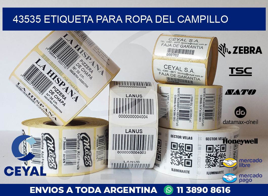 43535 ETIQUETA PARA ROPA DEL CAMPILLO