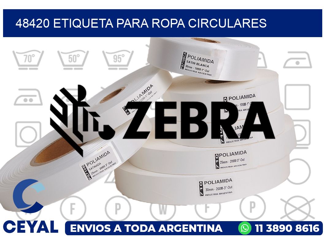 48420 ETIQUETA PARA ROPA CIRCULARES