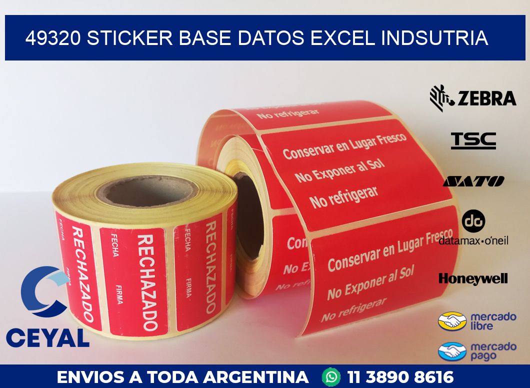 49320 sticker base datos excel indsutria