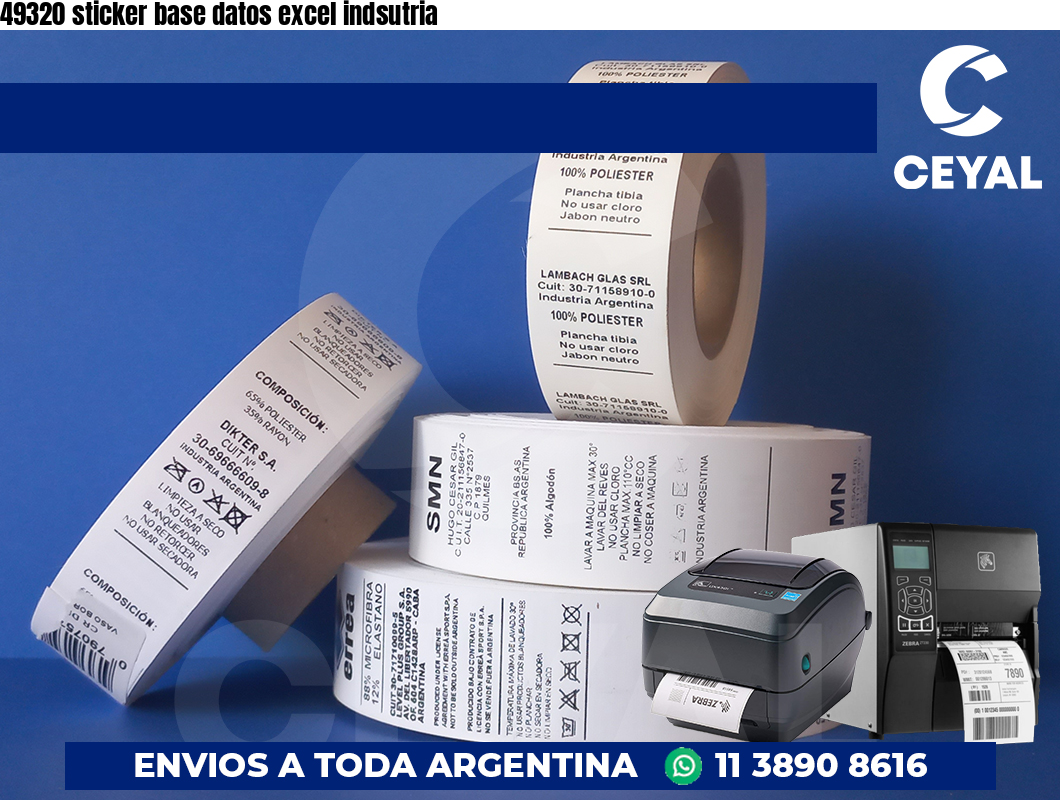 49320 sticker base datos excel indsutria