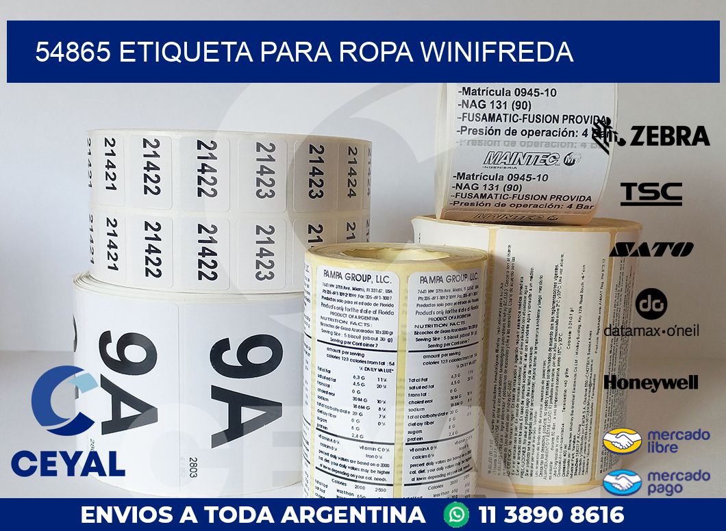 54865 ETIQUETA PARA ROPA WINIFREDA