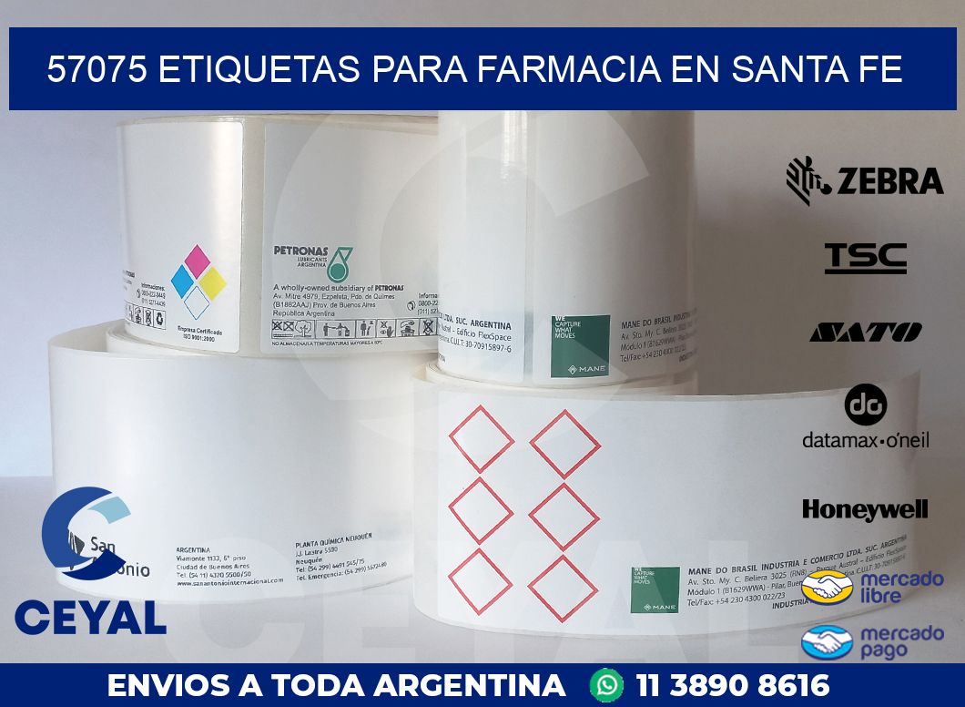 57075 ETIQUETAS PARA FARMACIA EN SANTA FE