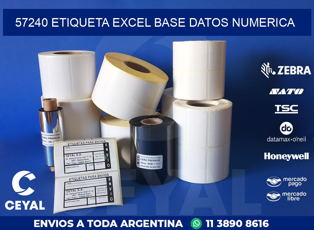 57240 etiqueta excel base datos numerica