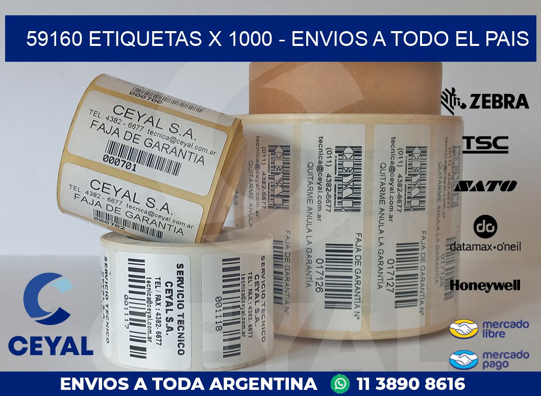 59160 ETIQUETAS X 1000 – ENVIOS A TODO EL PAIS