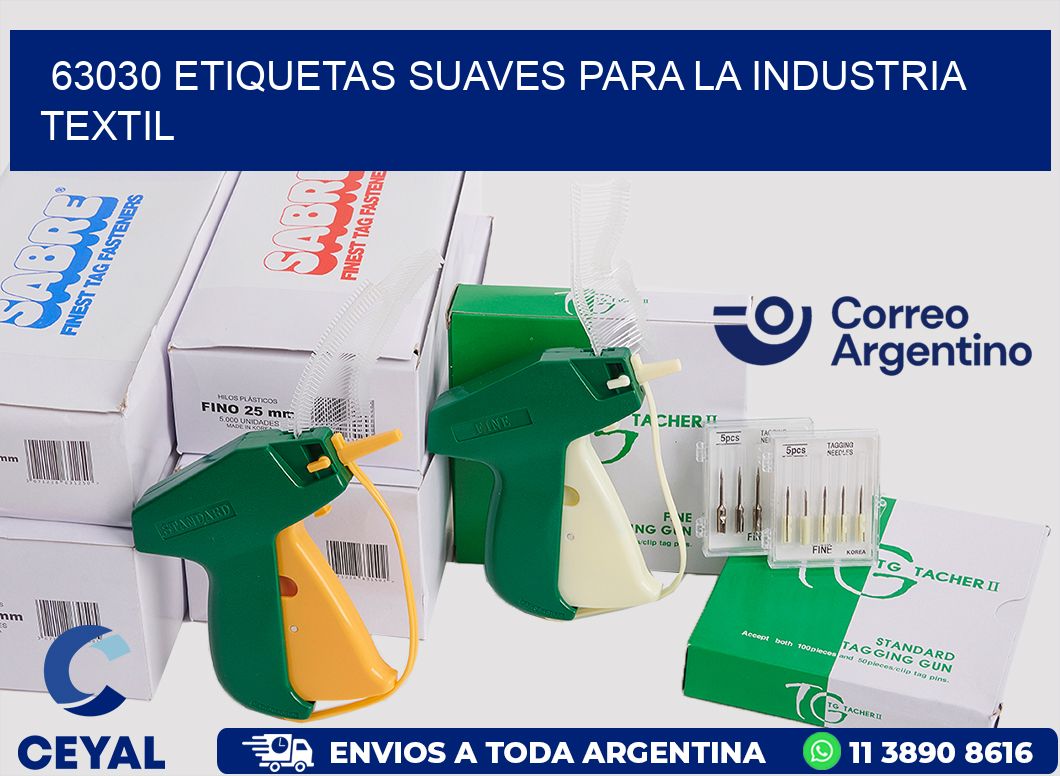 63030 ETIQUETAS SUAVES PARA LA INDUSTRIA TEXTIL