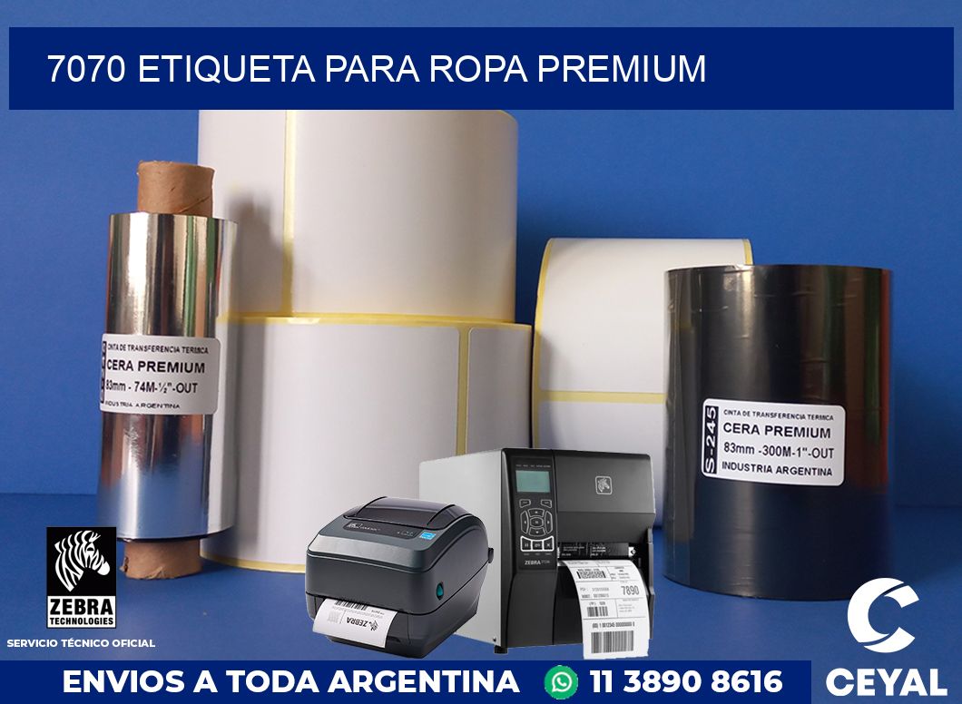 7070 ETIQUETA PARA ROPA PREMIUM