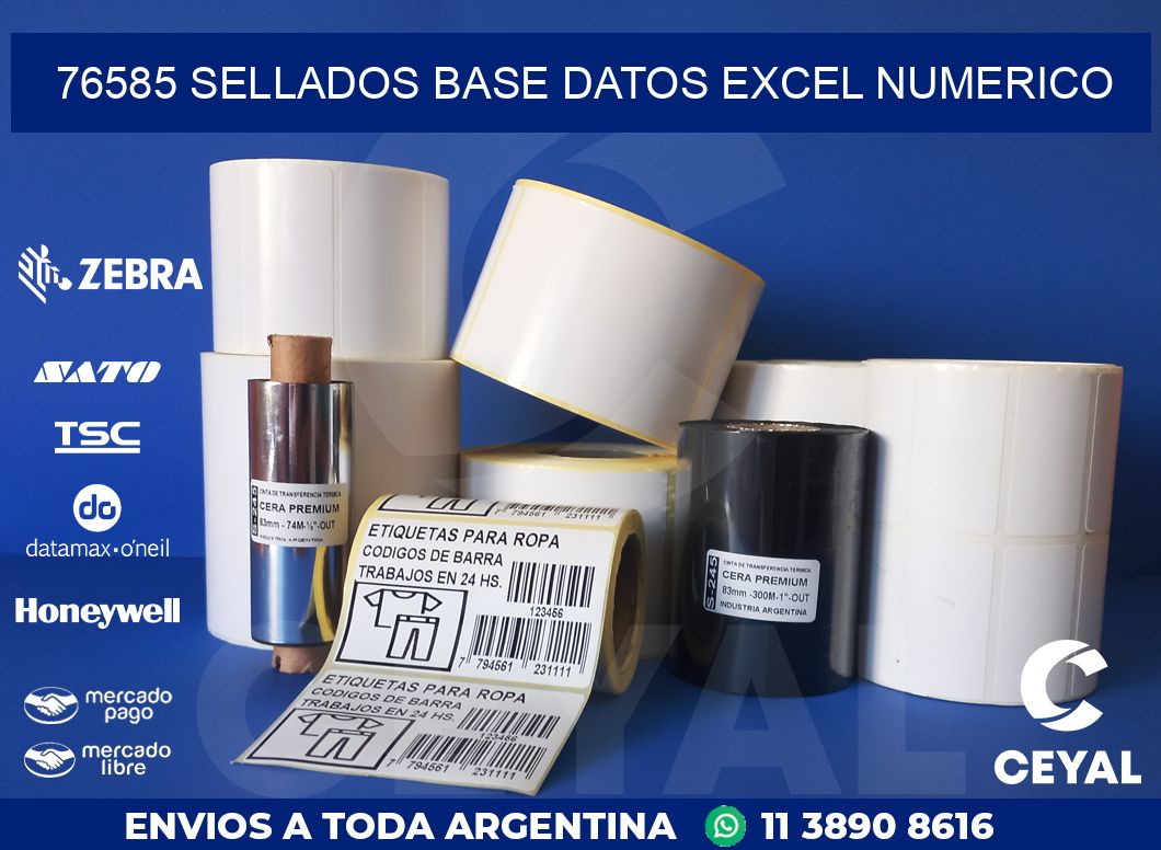 76585 sellados base datos excel numerico