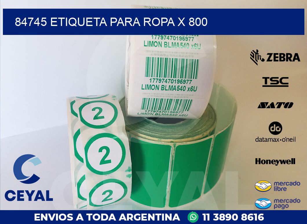 84745 ETIQUETA PARA ROPA X 800