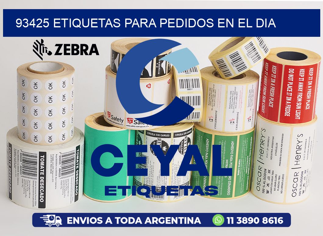 93425 ETIQUETAS PARA PEDIDOS EN EL DIA