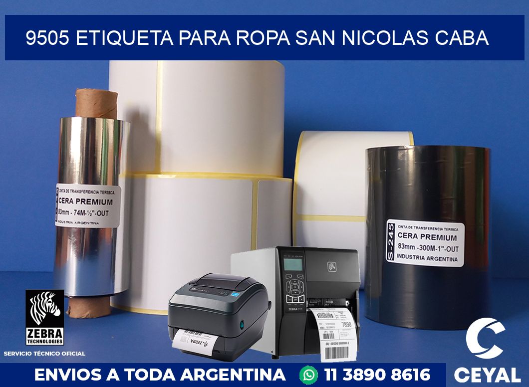 9505 ETIQUETA PARA ROPA SAN NICOLAS CABA