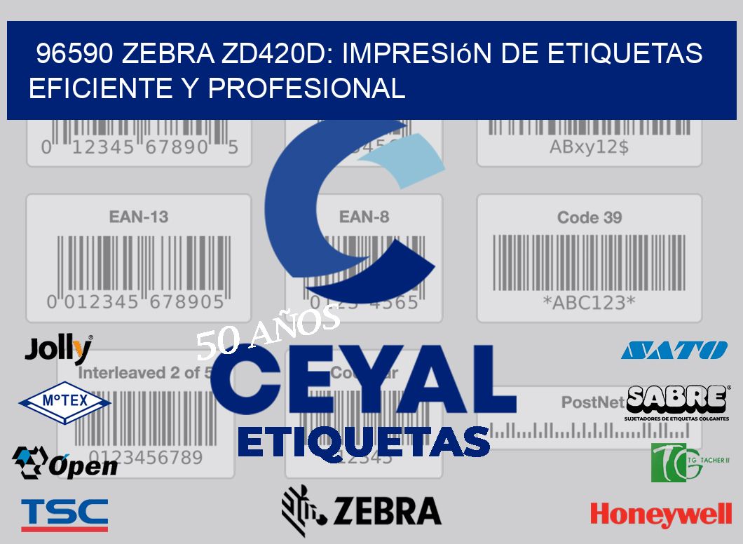 96590 Zebra ZD420D: Impresión de Etiquetas Eficiente y Profesional