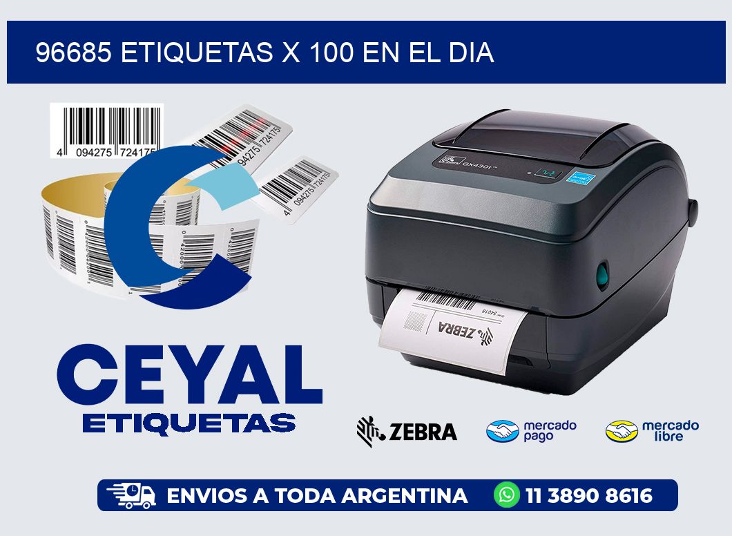 96685 ETIQUETAS X 100 EN EL DIA