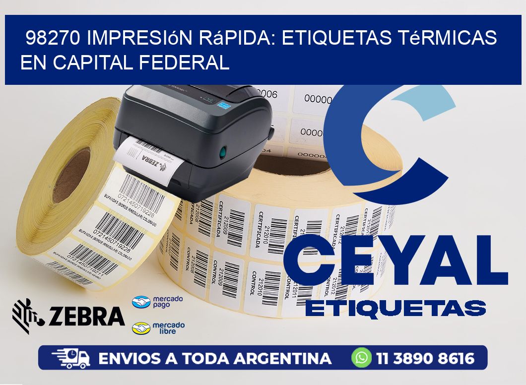 98270 Impresión Rápida: Etiquetas Térmicas en Capital Federal