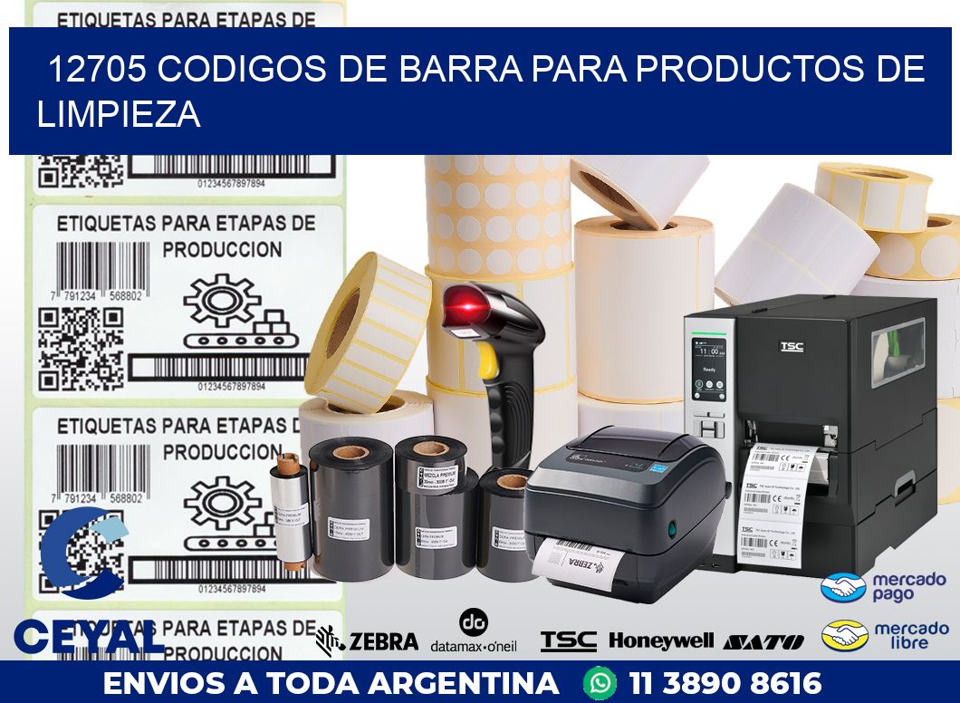 12705 CODIGOS DE BARRA PARA PRODUCTOS DE LIMPIEZA