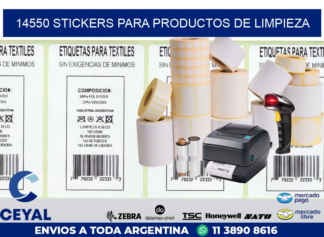 14550 STICKERS PARA PRODUCTOS DE LIMPIEZA