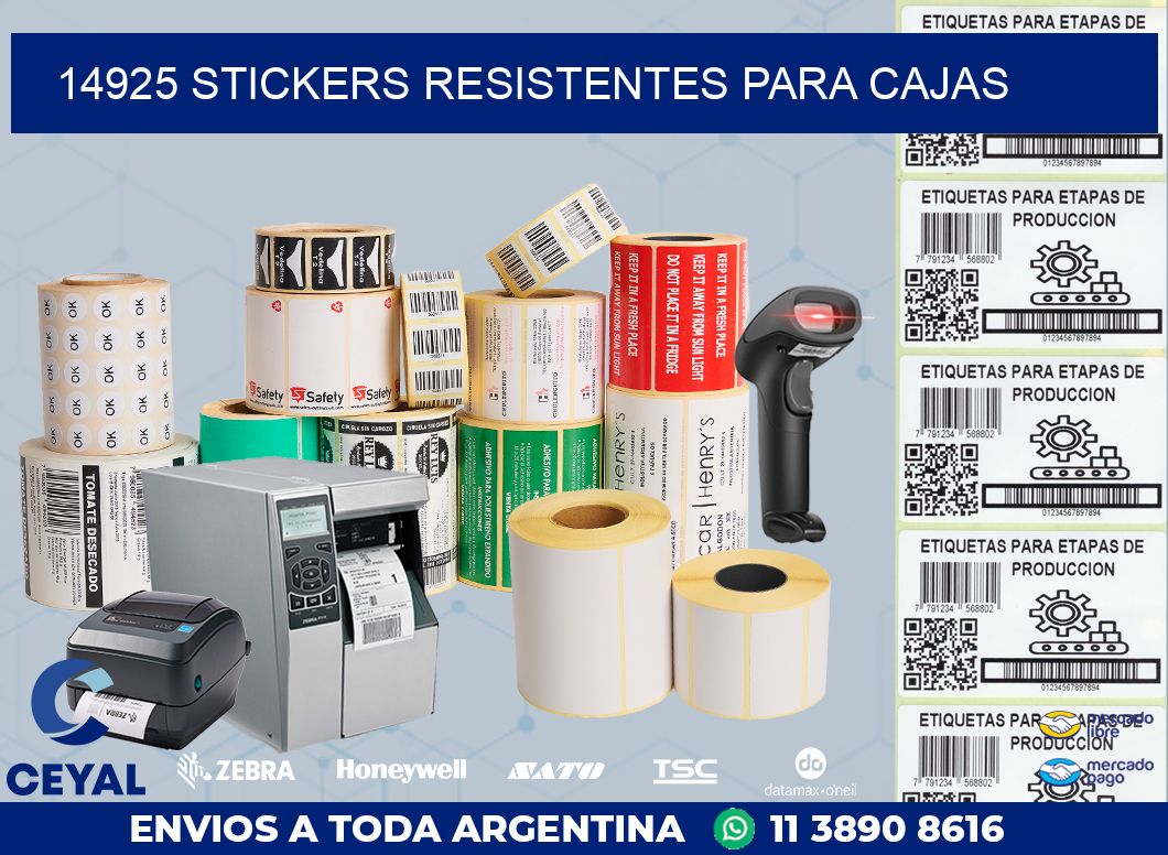 14925 STICKERS RESISTENTES PARA CAJAS