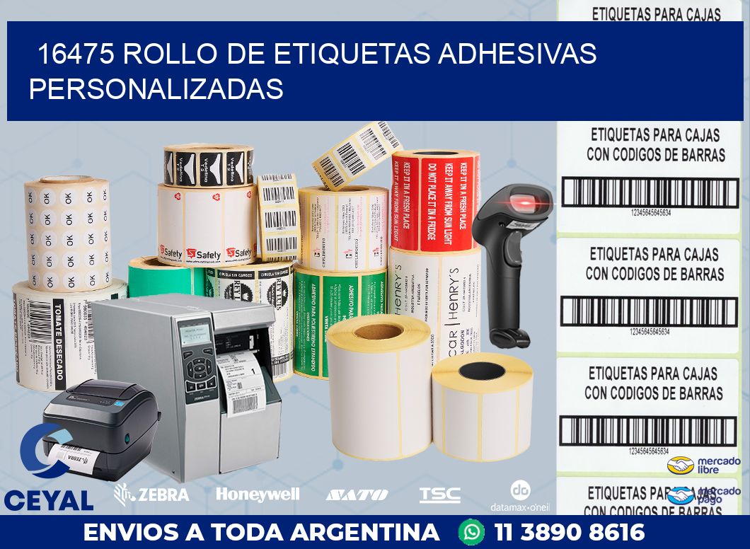 16475 ROLLO DE ETIQUETAS ADHESIVAS PERSONALIZADAS